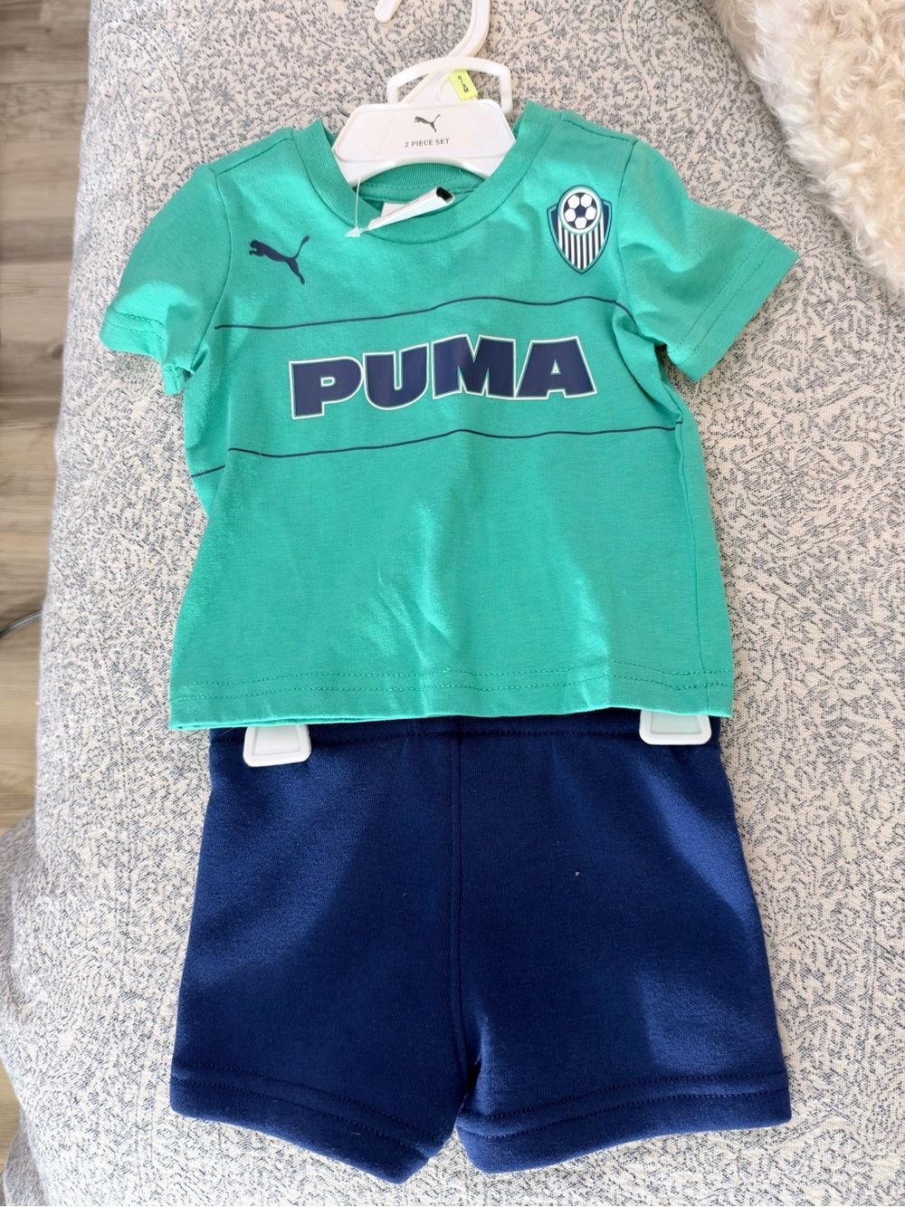 PUMA Baby Boys 2 Piece Shirt & Shorts Set 0-3 Months NWT